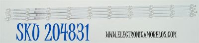 KIT DE LEDS ORIGINAL PARA TV SCEPTRE 4 PIEZAS / NUMERO DE PARTE F55JL7SMC3030041008J / CRH-F55JL7SMC3030041008J-REV1.3 / BOE 70401-01427 / SSC SVB550FD1 / 234734 / 162L0832D2105170011D00 / PANEL BOEA550WU1 / DISPLAY LC546PU4L 01 / MODELO U557CV-UMRB