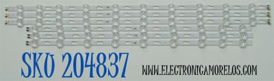 KIT DE LEDS ORIGINAL PARA TV SAMSUNG 6 PIEZAS / NUMERO DE PARTE BN96-58291A / BN96-68289A / V4D7-650SMA-R0 / V4D7-650SMB-R0 / 58291A / 68289A / PANEL CY-BD065HGSV4H / DISPLAY JR645R3HD1K / MODELO UN65DU6900FXZA / UN65DU6900FXZA UF06