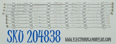 KIT DE LEDS ORIGINAL PARA TV SAMSUNG 8 PIEZAS / NUMERO DE PARTE  BN96-50458A / BN96-50459A / LM41-00874A / 910A / LM41-00873A / 909A / L1_TU7K / E8_CFM_R5(1) / 50458A / 50459A / PANEL CY-BT058HGCV6H / DISPLAY PT580GT03-1 VER.1.0 / MODELO UN58TU690TFXZA