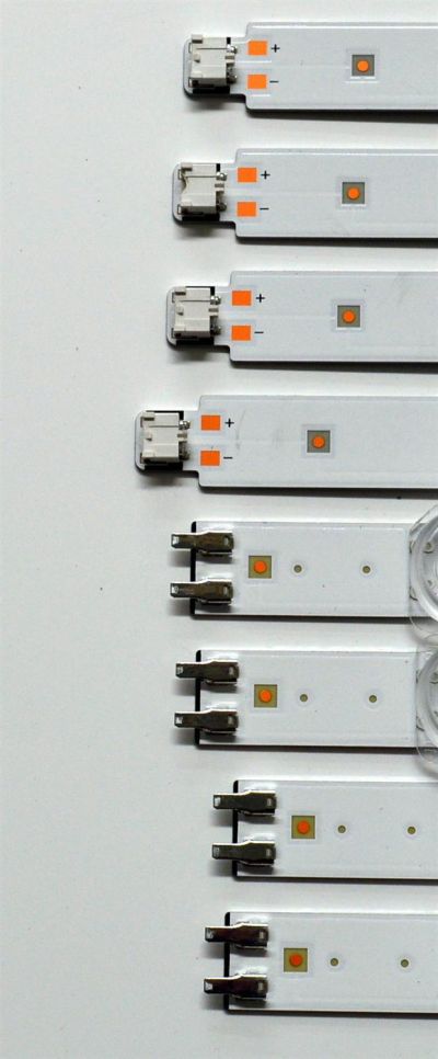 KIT DE LEDS ORIGINAL PARA TV SAMSUNG 8 PIEZAS / NUMERO DE PARTE  BN96-50458A / BN96-50459A / LM41-00874A / 910A / LM41-00873A / 909A / L1_TU7K / E8_CFM_R5(1) / 50458A / 50459A / PANEL CY-BT058HGCV6H / DISPLAY PT580GT03-1 VER.1.0 / MODELO UN58TU690TFXZA - Imagen 2