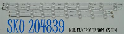 KIT DE LEDS ORIGINAL PARA TV SAMSUNG 4 PIEZAS / NUMERO DE PARTE BN96-58287A / BN96-58286A / JL.D550I1330-408AR-M_V18 / JL.D550I1330-408AL-M_V18 / 58287A / 58286A / PANEL CY-BD055HGXVDH / DISPLAY LC550EQC (SS)(A4) / MODELO UN55DU7200BXZA SF14