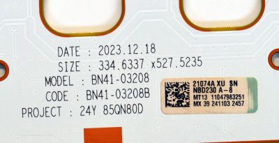 KIT DE LEDS ORIGINAL PARA TV SAMSUNG 12 PIEZAS / NUMERO DE PARTE BN97-21074A / BN41-03208B / BN41-03208 / 2E17864A0 / 21074A / 21074A XU / NBD230 A-8 / MODELO 85QN80D - Imagen 4