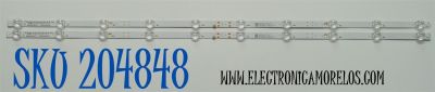KIT DE LEDS ORIGINAL PARA TV VIZIO 2 PIEZAS / NUMERO DE PARTE 303HX430051CD / HFSX43D10-ZC42AG-09CD / B005P00108211A / 2300023151 / 70401-01850 / 240809AB04 / GC430M70 / PANEL BOEI430WU1 / DISPLAY HV430FHB-F91 / MODELO VFD43M-0804 / VFD43M-0804 LBVFU6JA