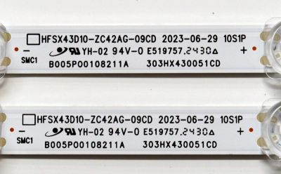 KIT DE LEDS ORIGINAL PARA TV VIZIO 2 PIEZAS / NUMERO DE PARTE 303HX430051CD / HFSX43D10-ZC42AG-09CD / B005P00108211A / 2300023151 / 70401-01850 / 240809AB04 / GC430M70 / PANEL BOEI430WU1 / DISPLAY HV430FHB-F91 / MODELO VFD43M-0804 / VFD43M-0804 LBVFU6JA - Imagen 4
