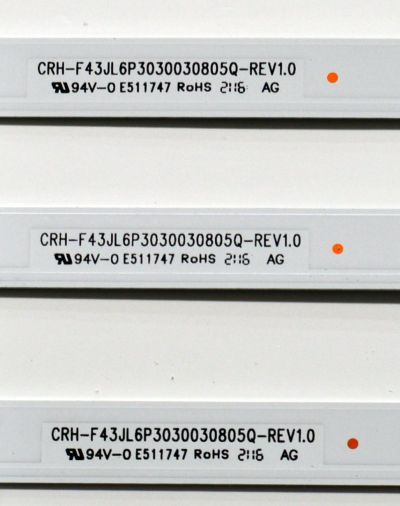 KIT DE LEDS ORIGINAL PARA TV SCEPTRE 3 PIEZAS / NUMERO DE PARTE F43JL6P3030030805Q / CRH-F43JL6P3030030805Q-REV1.0 / 70401-01428SSC / SVB430AK2 / 233928 / 162L0632E2105160007D / PANEL BOEA430WU1 / DISPLAY CC430LV1D / MODELO X437BV-FSRD / X437BV-FSRB - Imagen 3
