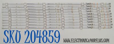 KIT DE LEDS ORIGINAL PARA TV HISENSE 10 PIEZAS / NUMERO DE PARTE 303KG650002 / 303KG65001 / KG65D6B-ZCAG-01 / KG65D6A-ZCAG-01 / K650WDF A4 / 4708-K65WDF-A4113N31 / 4708-K65WDF-A4113N21 / PANEL K650WDF / DISPLAY LC650EQQ (SM)(A3) / MODELO 65R6E4