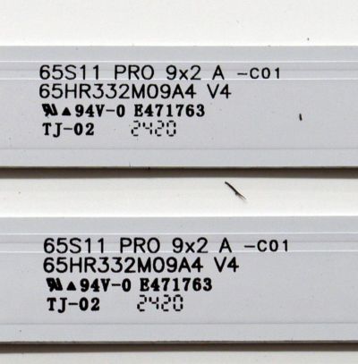 KIT DE LEDS ORIGINAL PARA TV TCL 4 PIEZAS / NUMERO DE PARTE 65HR332M09A4 / 65HR332M08B4 / 65HR332M09A4 V4 / 65HR332M08B4 V4 / 65S11 PRO 8X2 B-C01 / 65S11 PRO 9X2 A-C01 / 02UJ8/LS7C10U3B / PANEL LVU650NDAL / DISPLAY ST6451D06-3 VER.2.1 / MODELO 65S41BR - Imagen 3