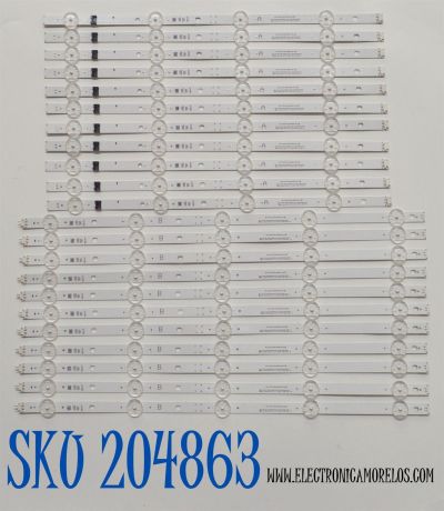 KIT DE LEDS ORIGINAL PARA TV LG 22 PIEZAS / NUMERO DE PARTE EAV65059401 / EAV65059501 / SSC_Y23 SLIM TRIDENT_86UR90_LGD_A_S / SSC_Y23 SLIM TRIDENT_86UR90_LGD_B_S / PANEL NC860TQF-AAMHA / DISPLAY LC860DQR (SR)(A1) /MODELO 86UR8000AUA.BUSWLKR