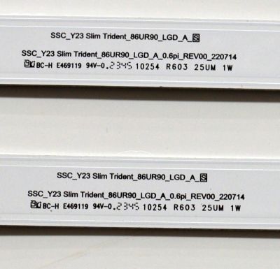 KIT DE LEDS ORIGINAL PARA TV LG 22 PIEZAS / NUMERO DE PARTE EAV65059401 / EAV65059501 / SSC_Y23 SLIM TRIDENT_86UR90_LGD_A_S / SSC_Y23 SLIM TRIDENT_86UR90_LGD_B_S / PANEL NC860TQF-AAMHA / DISPLAY LC860DQR (SR)(A1) /MODELO 86UR8000AUA.BUSWLKR - Imagen 6