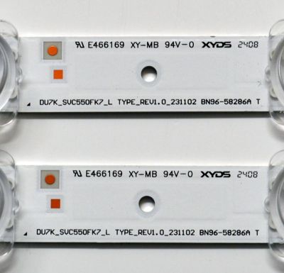 KIT DE LEDS ORIGINAL PARA TV SAMSUNG 4 PIEZAS / NUMERO DE PARTE BN96-58286A / BN96-58287A / DU7K_SVC550FK7_L / DU7K_SVC550FK7_R / TYPE_REV1.0_231102 / 58286A / 58287A / PANEL CY-BD055HGXV2H / DISPLAY LC550EQC (SP)(A3) / MODELO UN55DU7200BXZA WB01 - Imagen 6