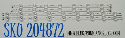 KIT DE LEDS ORIGINAL PARA TV SAMSUNG 4 PIEZAS / NUMERO DE PARTE BN96-58284A / BN96-58285A / DU7K_SVC500AN9-R / DU7K_SVC500AN9-L / TYPE_REV1.0_231102 / 58284A / 58285A / PANEL CY-BD050HGNV2H / DISPLAY V500DJ7-QE1 / BN96-52422A / MODELO UN50DU7200DXZA DC02