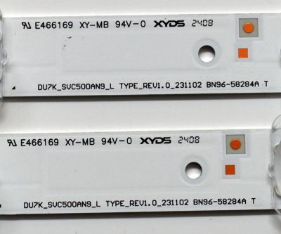 KIT DE LEDS ORIGINAL PARA TV SAMSUNG 4 PIEZAS / NUMERO DE PARTE BN96-58284A / BN96-58285A / DU7K_SVC500AN9-R / DU7K_SVC500AN9-L / TYPE_REV1.0_231102 / 58284A / 58285A / PANEL CY-BD050HGNV2H / DISPLAY V500DJ7-QE1 / BN96-52422A / MODELO UN50DU7200DXZA DC02 - Imagen 3