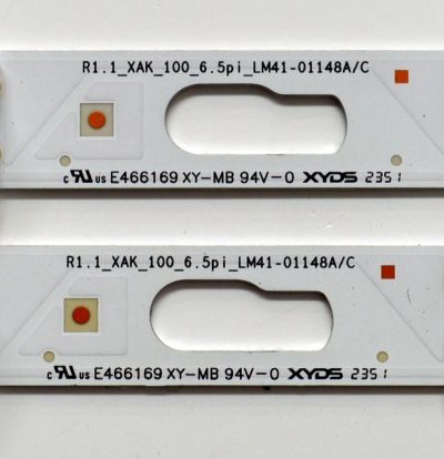 KIT DE LEDS ORIGINAL PARA TV SAMSUNG 4 PIEZAS / NUMERO DE PARTE BN96-58286A / BN96-58287A / LM41-01147A / LM41-01148A / L1_DU7K_E5_CFM_R10(1) / L1_DU7K_E5_CFM_L8(1) / PANEL CY-BD055HGXV2H / DISPLAY LC550EQC (SP)(A3) / MODELO UN55DU7200BXZA WB01 - Imagen 3