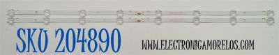 KIT DE LEDS ORIGINAL PARA TV VIZIO 2 PIEZAS / NUMERO DE PARTE 30340008007D / LED40D08-ZC62AG-09D / B005P00106302A / 240613BF03 / 40000M60 / DISPLAY V400HJ9-PE1 REV.C4 / MODELO VFD40M-0810 / VFD40M-0810 LMC1T9JA
