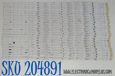 KIT DE LEDS ORIGINAL PARA TV HISENSE 24 PIEZAS / NUMERO DE PARTE LB650A2.0 / HD650H3U51-TZLZ / 2024050901 / LB650A2.0 / RSAG7.820.51169/ROH VER.A / 413136 / HE65 E9P / PANEL HD650H3U51-T0LZ / DISPLAY T650QVN07.H / MODELO 65U75N