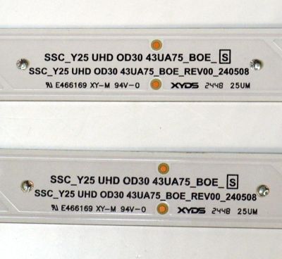 KIT DE LEDS ORIGINAL PARA TV LG 2 PIEZAS / NUMERO DE PARTE LC43490149A / SSC_Y25 UHD OD30 43UA75_BOE_S / SSC_Y25 UHD OD30 43UA75_BOE_REV00_240508 / BOE 430Q8 / PANEL HC430DQG-ABLA1-9145 / DISPLAY HV430QUB-F7F / MODELO 43UA7500ZUA / 43UA7500ZUA.AUSFLJD - Imagen 4