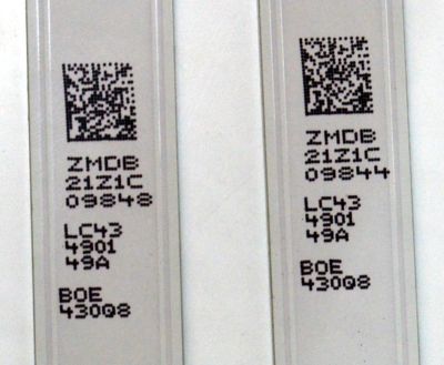 KIT DE LEDS ORIGINAL PARA TV LG 2 PIEZAS / NUMERO DE PARTE LC43490149A / SSC_Y25 UHD OD30 43UA75_BOE_S / SSC_Y25 UHD OD30 43UA75_BOE_REV00_240508 / BOE 430Q8 / PANEL HC430DQG-ABLA1-9145 / DISPLAY HV430QUB-F7F / MODELO 43UA7500ZUA / 43UA7500ZUA.AUSFLJD - Imagen 3