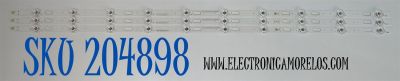 KIT DE LEDS ORIGINAL PARA TV SAMSUNG 3 PIEZAS / NUMERO DE PARTE BN96-2433A / CRH-P43S6303003101B2-REV3.1 / 2433A / 74143X / 75.2XP06G001 / 70L03H20125CA6313P / PANEL CY-BA043HGCR1V / DISPLAY PT430GT01-8 VER.1.1 / MODELO UN43U8000FBXZA DB01