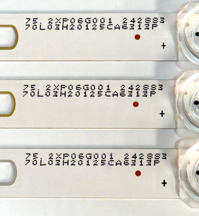 KIT DE LEDS ORIGINAL PARA TV SAMSUNG 3 PIEZAS / NUMERO DE PARTE BN96-2433A / CRH-P43S6303003101B2-REV3.1 / 2433A / 74143X / 75.2XP06G001 / 70L03H20125CA6313P / PANEL CY-BA043HGCR1V / DISPLAY PT430GT01-8 VER.1.1 / MODELO UN43U8000FBXZA DB01 - Imagen 4