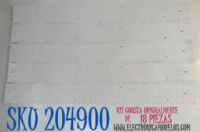 KIT DE LEDS ORIGINAL PARA TV SONY 18 PIEZAS / NUMERO DE PARTE FY24-3L-PVT / FY24-3L-PVT V2.1 / 30151 / 30451 / 2XTC0 / PANEL YDEO075MNS11 / DISPLAY ST7461D04-B V2.1 / MODELO K-75XR70C / K75XR70C