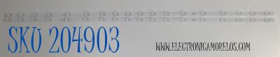 KIT DE LEDS ORIGINAL PARA TV SAMSUNG 2 PIEZAS / NUMERO DE PARTE BN96-60374A /LM41-01195A / C / L1_FU8K_E5 / CFM_S18(1) / R1.0_YB6_100_6PI / 60374A / PANEL CY-BF055HGXV8H / DISPLAY LC550EQC (SS)(A4) / MODELO UN55U8000FBXZA / UN55U8000FBXZA WD04
