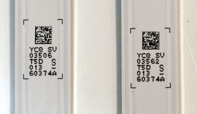 KIT DE LEDS ORIGINAL PARA TV SAMSUNG 2 PIEZAS / NUMERO DE PARTE BN96-60374A /LM41-01195A / C / L1_FU8K_E5 / CFM_S18(1) / R1.0_YB6_100_6PI / 60374A / PANEL CY-BF055HGXV8H / DISPLAY LC550EQC (SS)(A4) / MODELO UN55U8000FBXZA / UN55U8000FBXZA WD04 - Imagen 2