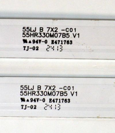 KIT DE LEDS ORIGINAL PARA TV TCL 4 PIEZAS / NUMERO DE PARTE 55HR330M07B5 V1 / 55HR332M12AH V0 / 55LJ / LL2AB09U1C / B0101-001545 / B0101-001544 / PANEL LVU550NDJL / DISPLAY ST5461D18-2 V2.1 / MODELO 55S571G - Imagen 6