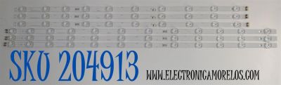KIT DE LEDS ORIGINAL PARA TV SAMSUNG 6 PIEZAS / NUMERO DE PARTE BN96-60381A / BN96-60380A / JL.D750M1330-408CL-M_V13 5.0 / JL.D750M1330-408CR-M_V13 5.0 / 60381A / 60380A / PANEL CY-BF075HGHV8H / DISPLAY ST7461D03-9 V2.1 / MODELO UN75U8000FDXZA