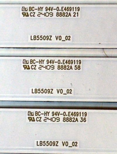 KIT DE LEDS ORIGINAL PARA TV SONY 10 PIEZAS / NUMERO DE PARTE LB5509Z / LB5509Z V0_02 / 4D576 / 5509Z000003 / PANEL YLEM055CCO11 / DISPLAY HV550QUB-F1L / MODELO K-55S30C / K55S30C - Imagen 3