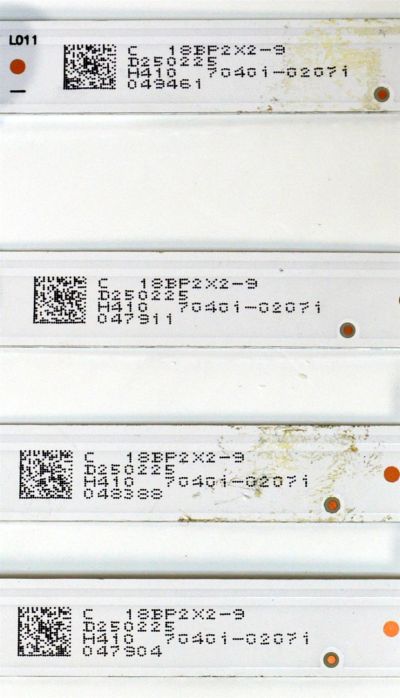 KIT DE LEDS ORIGINAL PARA TV VIZIO 4 PIEZAS / NUMERO DE PARTE JL.D550C1330-324AS-M / JL.D550C1330-324AS-M_V03 / 55F8 / 18BP2X2-9 / D250225 / 70401-02071  /PANEL BOEI550WQ1 / DISPLAY HV550QUB-F70 REV.2.0 / MODELO M55Q6-L4 / M55Q6-L4 LBVFN8KB - Imagen 2