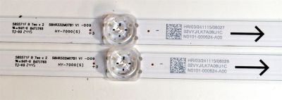 KIT DE LEDS ORIGINAL PARA TV TCL 4 PIEZAS / NUMERO DE PARTE 58HR332M12A1 / 58HR332M07B1 / 58HR332M12A1 V1-D09 / 58HR332M07B1 V1-D09 / HY-7000 (S) / 02VYJ / LK7A08U1C / N0101-000623-A00 / N0101-000624-A00 / DISPLAY CV580U3-L02 REV:01 / MODELO 58S571F - Imagen 2