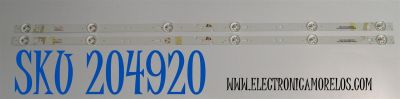 KIT DE LEDS ORIGINAL PARA TV SANYO 2 PIEZAS / NUMERO DE PARTE 6501L618000030 / 06-32C2X6-618-M08W14 / 230132C1N00270 / YF-J52L003HFED-0904 / MODELO 32"