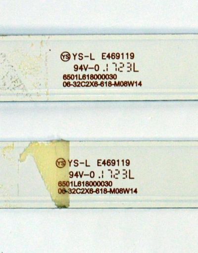 KIT DE LEDS ORIGINAL PARA TV SANYO 2 PIEZAS / NUMERO DE PARTE 6501L618000030 / 06-32C2X6-618-M08W14 / 230132C1N00270 / YF-J52L003HFED-0904 / MODELO 32" - Imagen 4