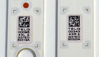 KIT DE LEDS ORIGINAL PARA TV SAMSUNG 6 PIEZAS / NUMERO DE PARTE BN96-50320A / BN96-50319A / 43RR00 / 43RL00 / 50320A / 50319A / MODELO UN43TU8000FXZA - Imagen 2