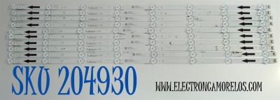 KIT DE LEDS ORIGINAL PARA TV PHILIPS 10 PIEZAS / NUMERO DE PARTE JL.D70081330-004AS-M / JL.D70081330-004AS-M_V01 / 21BF53-0 / D240603 / T302 26095 / 4L-ZX070T-JF001C / PANEL LVU700CHDX / T8-70D6220-LPY002 / DISPLAY CV700U2-T01 / MODELO 70PUL7553/F7