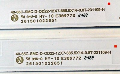 KIT DE LEDS ORIGINAL PARA TV VIZIO 10 PIEZAS / NUMERO DE PARTE 261501022641 / 261501022651 / 40-65C-SMC-D-OD22-12X7-685.5X14-0.8T-231109-G / 70401-01876BX / 70401-01875BX / PANEL BOEI650WQ1 / DISPLAY HV650QUB-F71 / MODELO M65Q6-L4 / M65Q6-L4 LBSFR7KA - Imagen 3