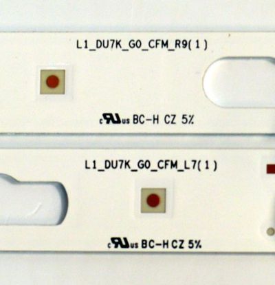 KIT DE LEDS ORIGINAL PARA TV SAMSUNG 8 PIEZAS / NUMERO DE PARTE BN96-58292A / BN96-58293A / LM41-01154A / LM41-01153A / L1_DU7K_G0_CFM_R9 (1) / L1_DU7K_G0_CFM_L7 (1) / R1.2_XBM_100_7.5Pi / PANEL CY-BD070HGSV2H / MODELO UN70U8000FBXZA GB02 - Imagen 5