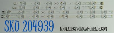 KIT DE LEDS ORIGINAL PARA TV SAMSUNG 4 PIEZAS / NUMERO DE PARTE BN96-58283A / BN96-58282A / DU7K_SVC430AP2_L / DU7K_SVC430AP2_R / TYPE_REV1.0_231102 / 58283A / 58282A / PANEL CY-BD043HGCV2H / DISPLAY PT430GT01-B VER.1.1 / MODELO UN43DU7200BXZA XB01