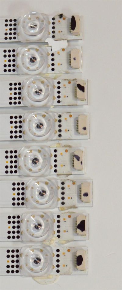 KIT DE LEDS ORIGINAL PARA TV TCL 8 PIEZAS / NUMERO DE PARTE 261501024051 / 06-1-85Z1-T-8X15-0D25-85AX14-240223 / 2301001046850 / YF-N5H2Q0A /  PANEL HK850WLEDM-JH81H / DISPLAY PT850GT01-4 VER.1.0 / MODELO 85S410R - Imagen 2