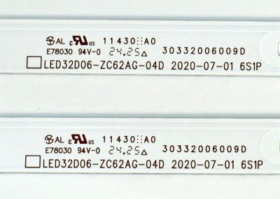 KIT DE LEDS ORIGINAL PARA TV VIZIO 2 PIEZAS / NUMERO DE PARTE 30332006009D / LED32D06-ZC62AG-04D / 240710BB08 / 32000M23 / DISPLAY V320BJ9-Q01 REV.C1 / MODELO VHD32M-0810 / VHD32M-0810 LMC1U1LA - Imagen 2