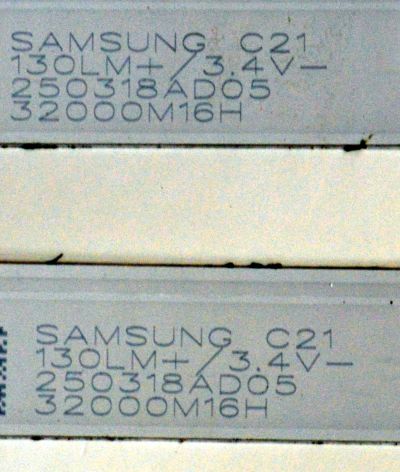 KIT DE LEDS ORIGINAL PARA TV ONN 2 PIEZAS / NUMERO DE PARTE 30332006002DSQYN / LED32D06-ZC22AG-03DSQ / 250318AD05 / 32000M16H / PANEL V320BJ9-Q01 / DISPLAY V320BJ9-Q01 REV.C1 / MODELO 100012589 32" - Imagen 2