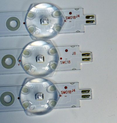 KIT DE LEDS ORIGINAL PARA TV ONN 3 PIEZAS / NUMERO DE PARTE 30350009208D / 30350009207D / LED50D09B-ZC62AG-02D / LED50D09A-ZC62AG-02D / 50000M84 / 50000M83 / DISPLAY HF500QUB-F20 / MODELO 100012585 50" - Imagen 3