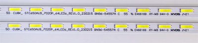 KIT DE LEDS ORIGINAL PARA TV SAMSUNG 2 PIEZAS / NUMERO DE PARTE BN96-54557A / STC650AU9 / CU8K_STC650AU9_7020P_64LEDS_REV1.0_230215 / PANEL CY-SC065HGCV5H / DISPLAY PT650GT01-2 VER.1.0 / MODELO UN65U8000BXZA / UN65U8000BXZA XB03 - Imagen 2