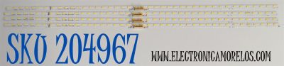 KIT DE LEDS ORIGINAL PARA TV SAMSUNG 4 PIEZAS / NUMERO DE PARTE LM41-01103A / L1_Q60B_G5 WBM_S42(1) R1.0_V9F_100 / PANEL CY-QD075HGHV1H / DISPLAY ST7461D03-1 V2.1 / MODELO QN75Q60DDFXZA / QN75Q60DDFXZA CA02