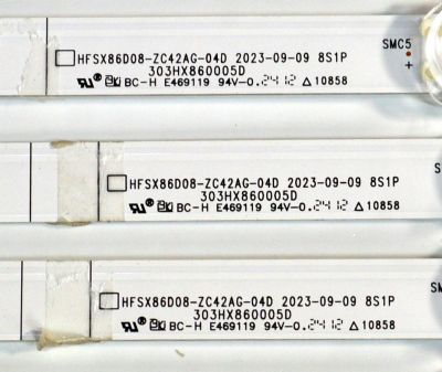 KIT DE LEDS ORIGINAL PARA TV VIZIO 16 PIEZAS / NUMERO DE PARTE 303HX860005D / HFSX86D08-ZC42AG-04D / 70401-01862 / 240324DC02 / HX860M02 / DISPLAY HF860QUB-F20 / MODELO V4K86C-0804 / V4K86C-0804 LBV1U3JA - Imagen 3