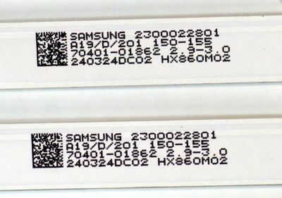 KIT DE LEDS ORIGINAL PARA TV VIZIO 16 PIEZAS / NUMERO DE PARTE 303HX860005D / HFSX86D08-ZC42AG-04D / 70401-01862 / 240324DC02 / HX860M02 / DISPLAY HF860QUB-F20 / MODELO V4K86C-0804 / V4K86C-0804 LBV1U3JA - Imagen 2
