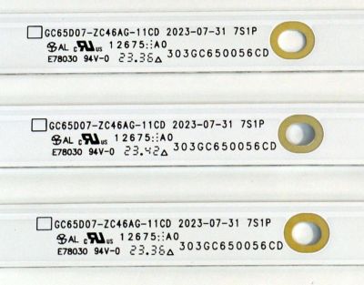 KIT DE LEDS ORIGINAL PARA TV VIZIO 8 PIEZAS / NUMERO DE PARTE 303GC650056CD / GC65D07-ZC46AG-11CD / 2300022223 / 70401-01792 / GC650M30 / 231022AC02 / PANEL BOEI650WQ1 / DISPLAY HV650QUB-F72 REV.1.0 / MODELO V655-J04 - Imagen 3