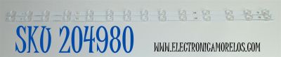KIT DE LEDS ORIGINAL PARA TV SAMSUNG 2 PIEZAS / NUMERO DE PARTE BN96-60372A / V5F8-430SM0-R / 60372A / HBH-H1 / PANEL CY-BF043HGNV3H / DISPLAY V430DJ1-Q01 4E7 / BN96-59942A / MODELO UN43U8000FBXZA / UN43U8000FBXZA DD02