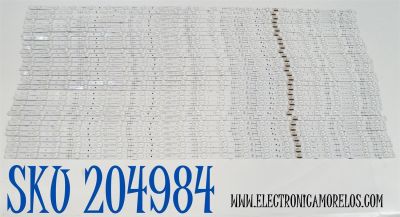 KIT DE LEDS ORIGINAL PARA TV HISENSE 32 PIEZAS / NUMERO DE PARTE LB10003.0 / HD100J3U61-TAL4 / 2025020601 / RSAG7.820.53158/ROH VER.A / 422660 / HE250318 / PANEL HD100J3U61-TBL4 / DISPLAY PTA00GT03-1 VER.1.0 / MODELO 100U65QFC