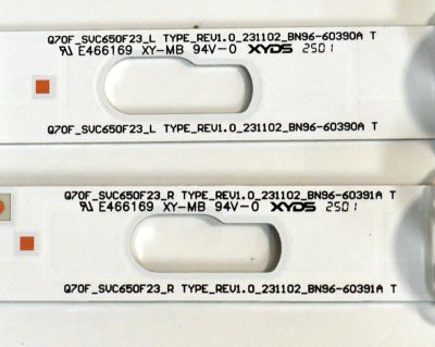 KIT DE LEDS ORIGINAL PARA TV SAMSUNG 6 PIEZAS / NUMERO DE PARTE BN96-60391A / BN96-60390A / Q70F_SVC650F23_L / Q70F_SVC650F23_R / TYPE_REV1.0_231102 / PANEL CY-TF065HGHV1H / DISPLAY ST6451D06-9 / BN96-59389A / MODELO QN65Q7FBAFXZA / QN65Q7FBAFXZA CA01 - Imagen 3